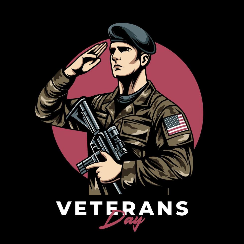 Veterans day illustration. eps 10 vector