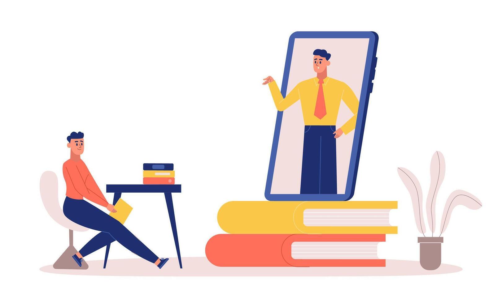 E-learning, online study, webinar. of education vector
