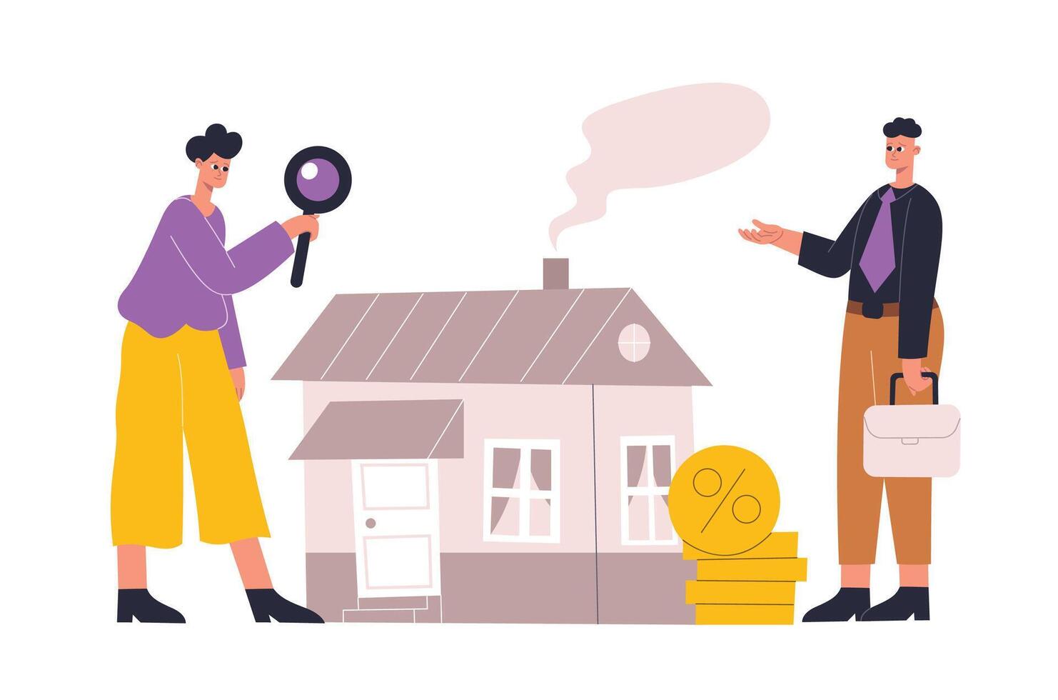Real estate property searching, buying or renting service vector