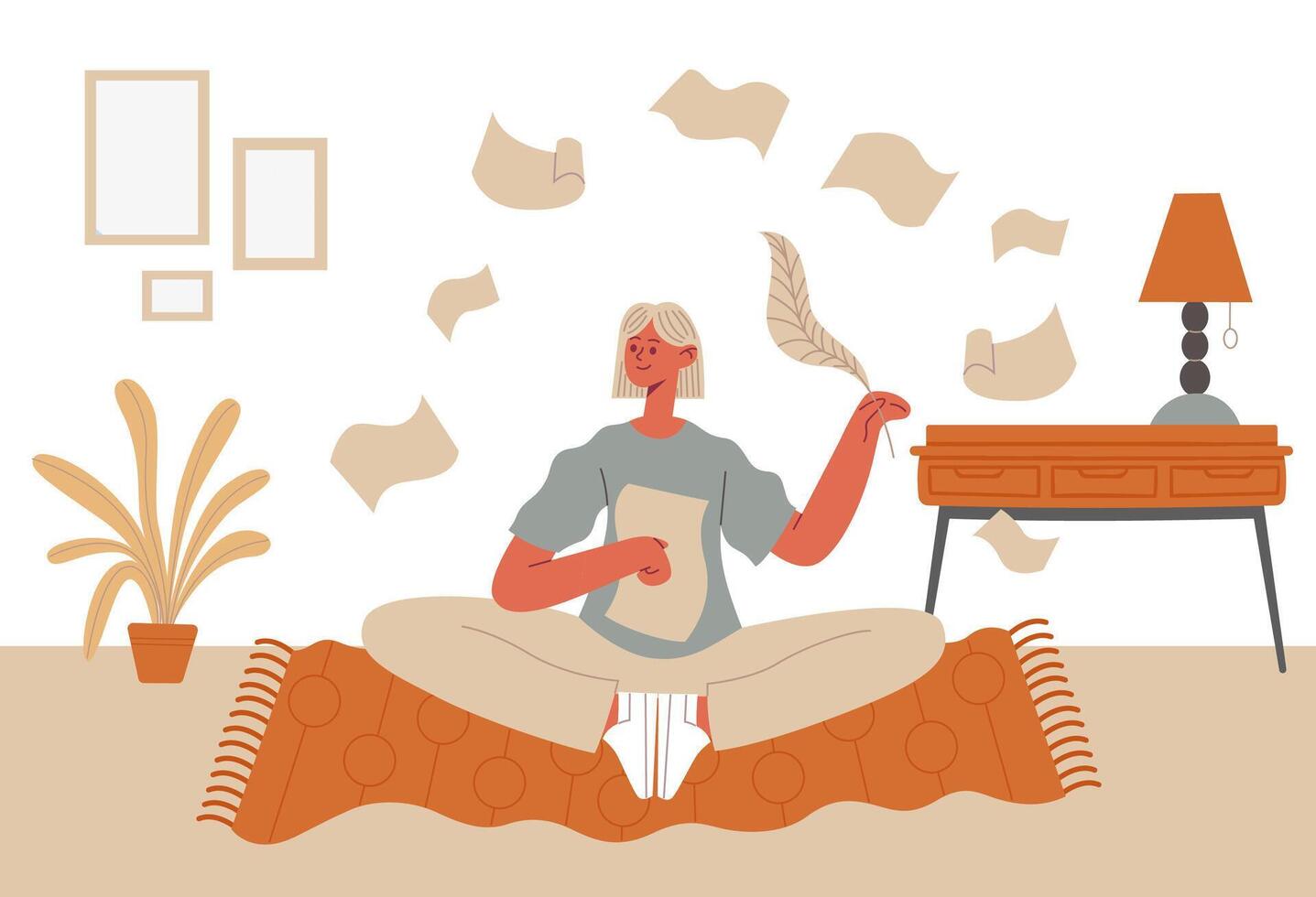 Professional freelancing write content, writers and journalists vector