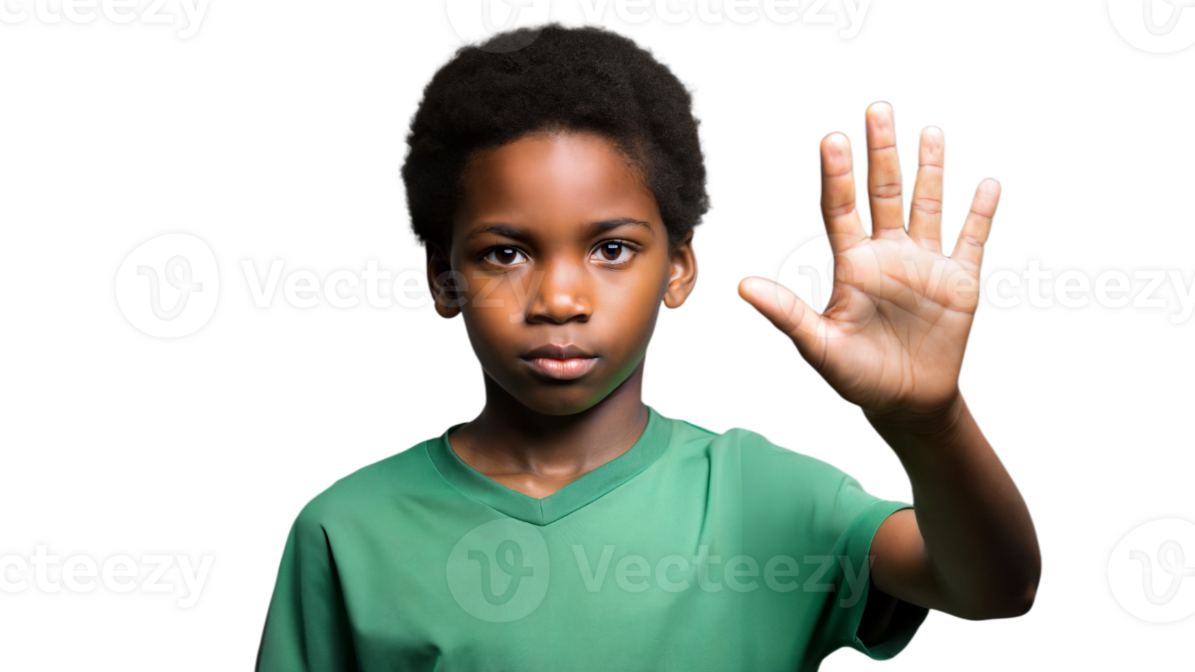 A young boy holds a stop sign. png