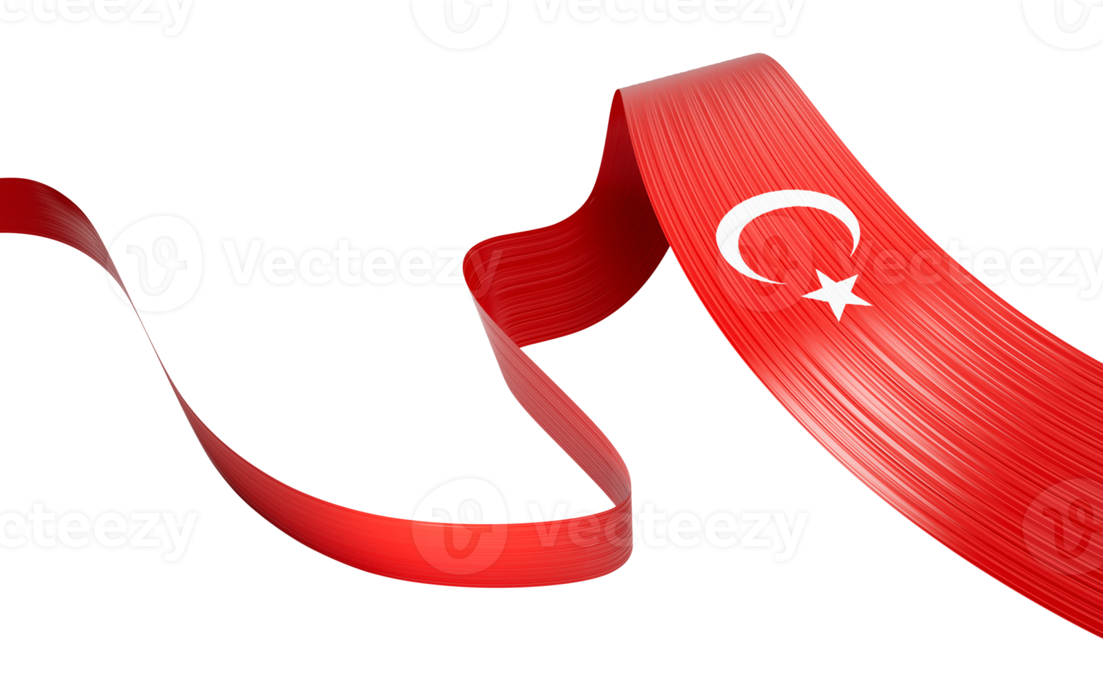3d Flag Of Turkey 3d Wavy Shiny Turkey Ribbon Flag 3d Illustration png