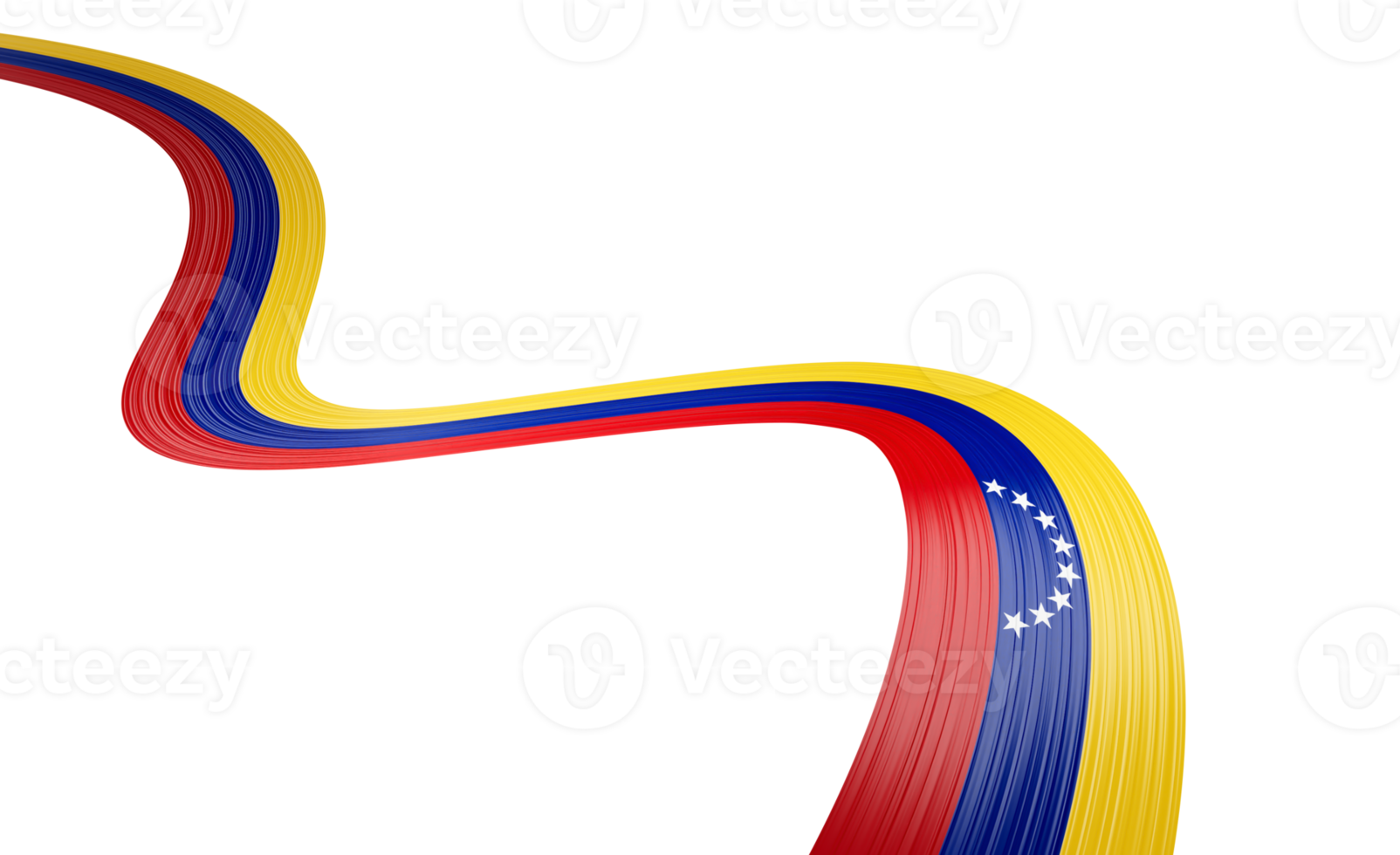 3d Flag Of Venezuela 3d Wavy Shiny Venezuela Ribbon Flag 3d Illustration png