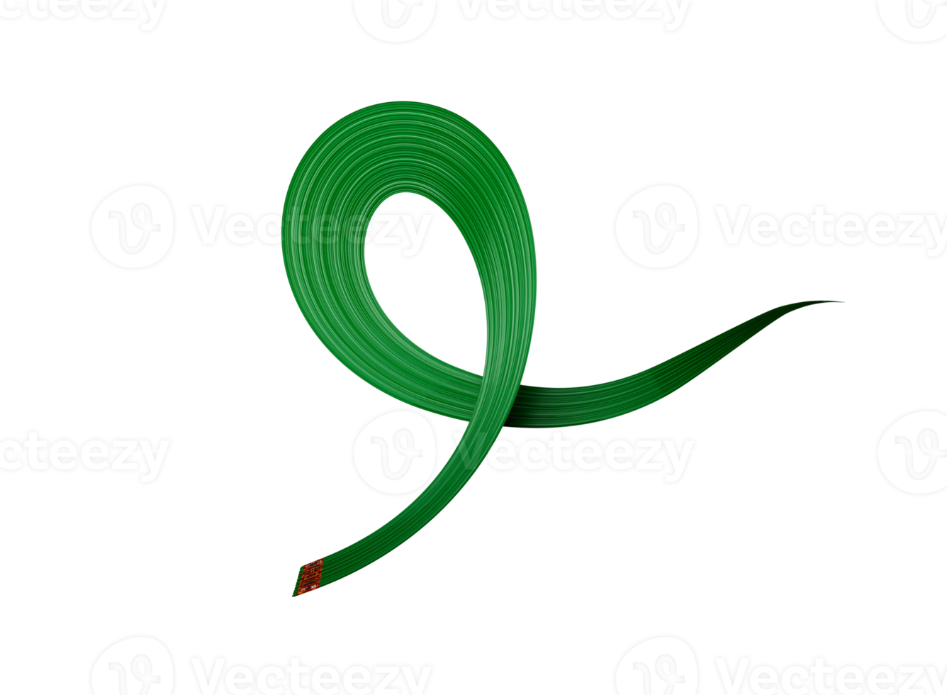 3d Flag Of Turkmenistan Shiny Wavy Awareness Ribbon Flag 3d Illustration png