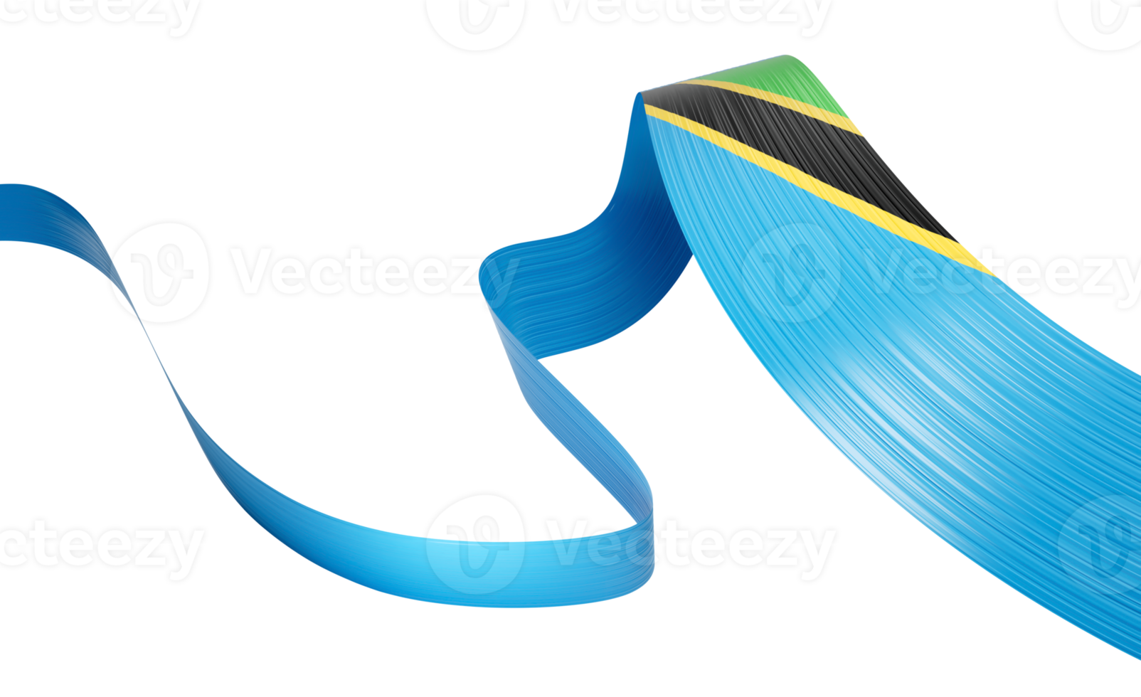 3d Flag Of Tanzania 3d Shiny Waving Tanzania Ribbon Flag 3d Illustration png