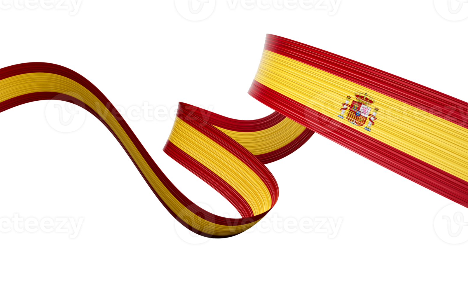 3d Flag Of Spain 3d Shiny Waving Spain Ribbon Flag 3d Illustration png