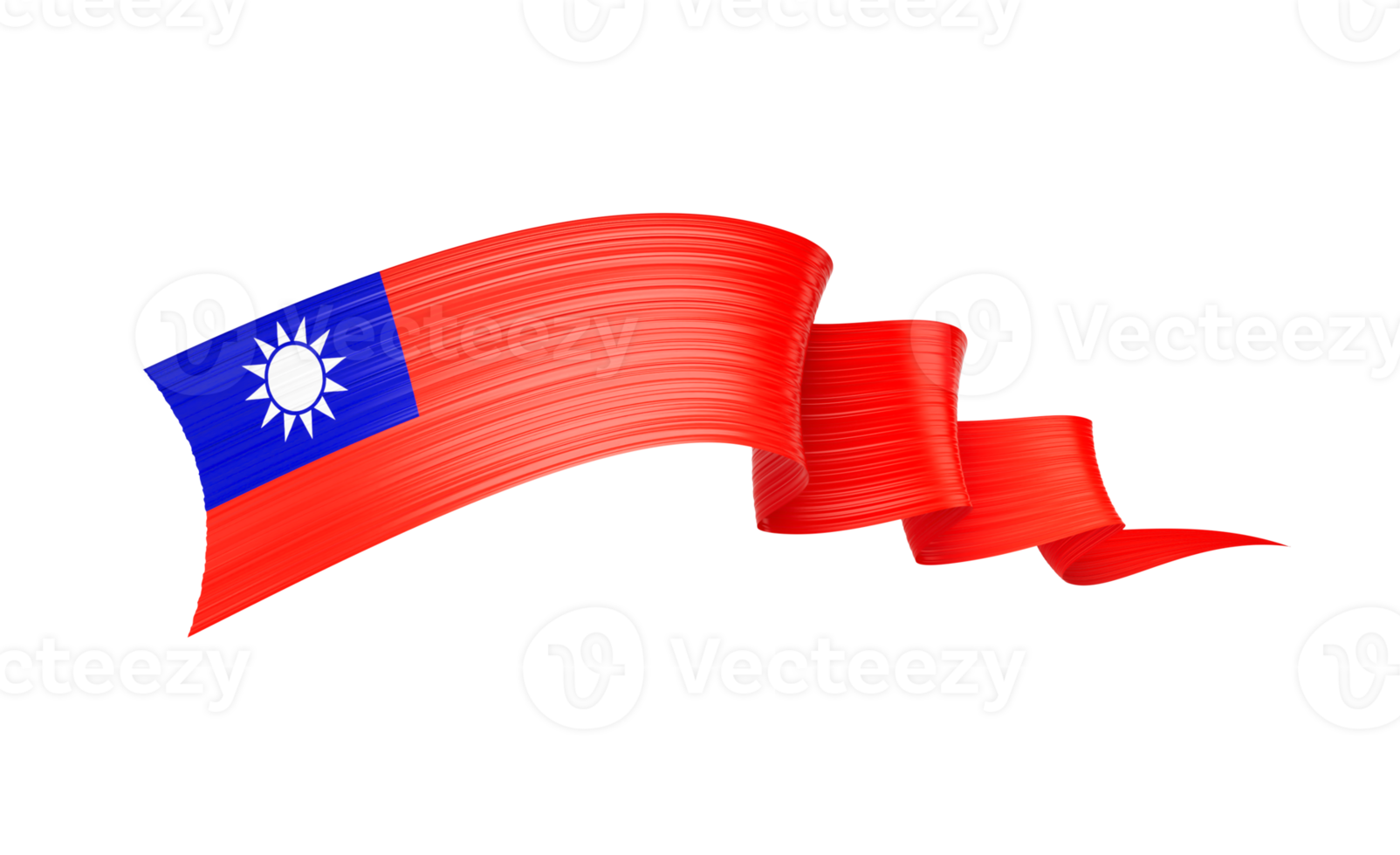 3d Flag Of Taiwan 3d Shiny Waving Twisted Ribbon Flag 3d Illustration png