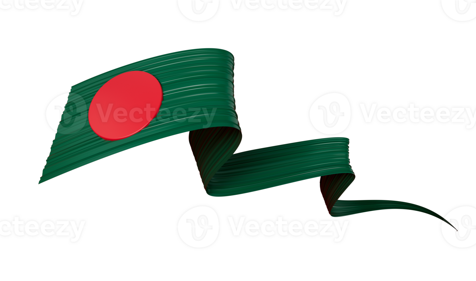 3d Flag Of Bangladesh Country Shiny Wavy 3d Flag Ribbon 3d illustration png