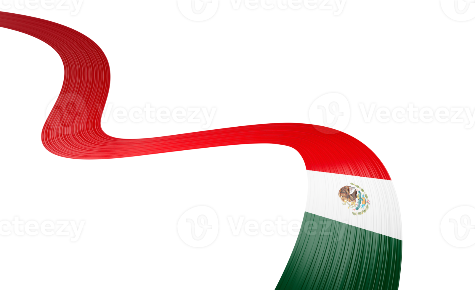 3d Flag Of Mexico 3d Shiny Waving Mexico Ribbon Flag 3d Illustration png
