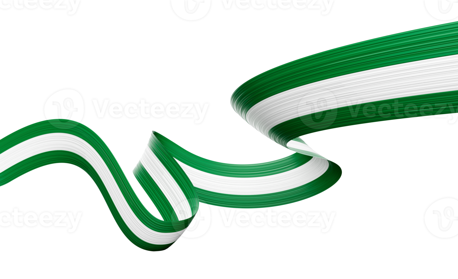 3d Flag Of Nigeria 3d Shiny Waving Nigeria Ribbon Flag 3d Illustration png
