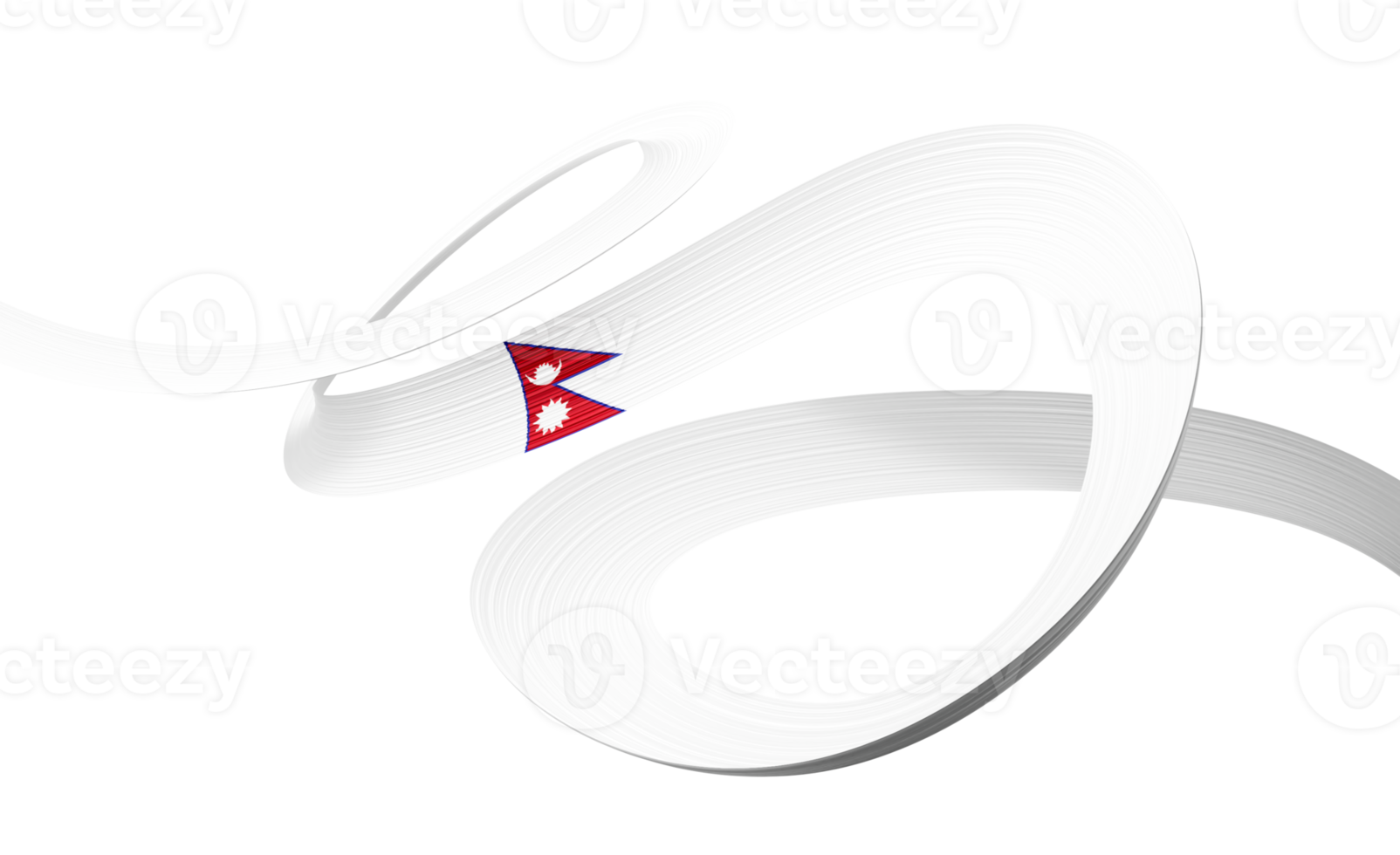 3d Flag Of Nepal 3d Shiny Waving Nepal Ribbon Flag 3d Illustration png