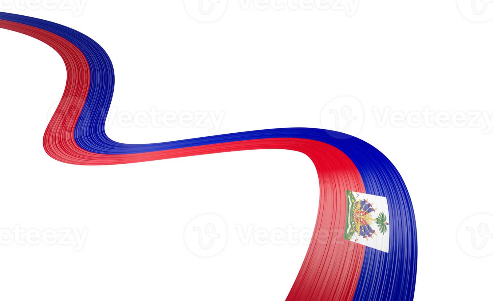 3d Flag Of Haiti 3d Wavy Shiny Haiti Ribbon Flag 3d Illustration png