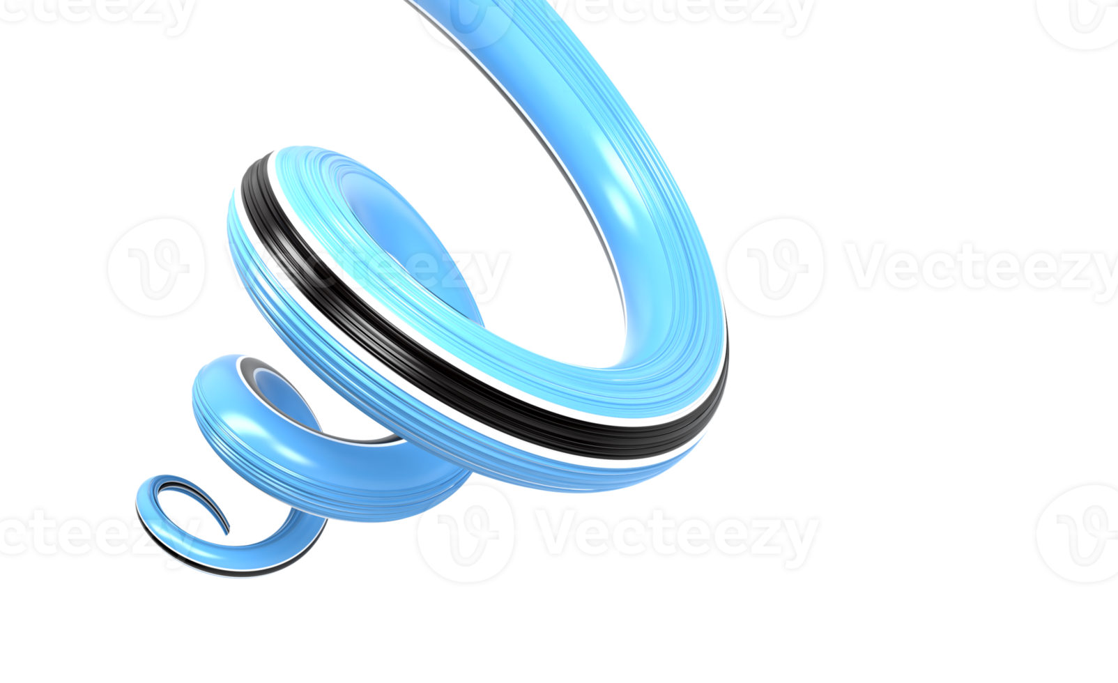 3d Flag of Botswana 3d Spiral Glossy Ribbon Flag Of Botswana 3d Illustration png