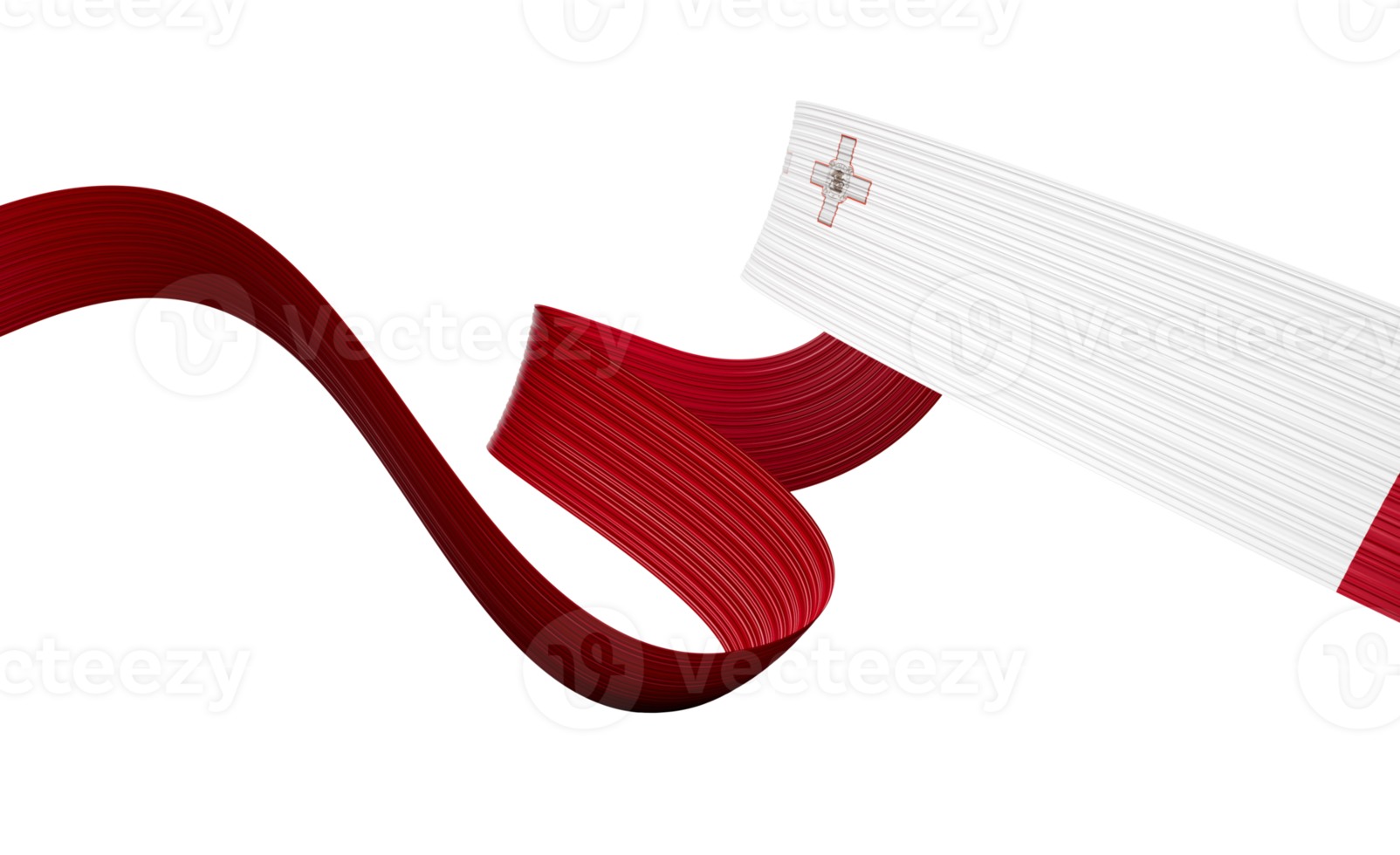 3d Flag Of Malta 3d Shiny Waving Malta Ribbon Flag 3d Illustration png