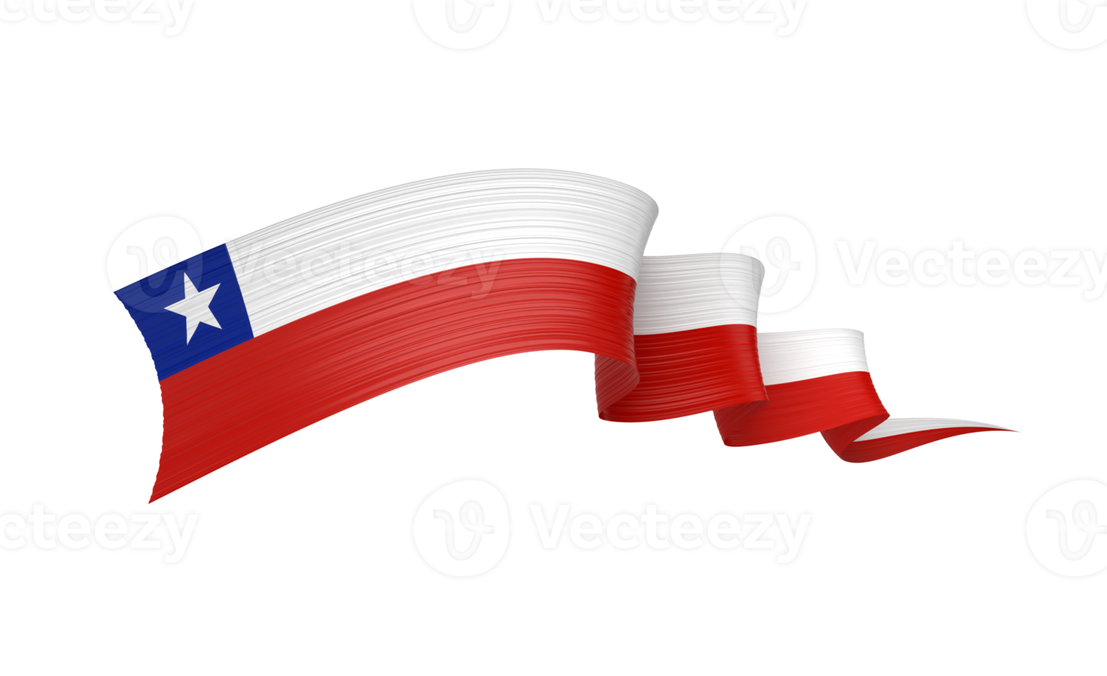 3d Flag Of Chile 3d Wavy Shiny Chile Ribbon Flag 3d Illustration png