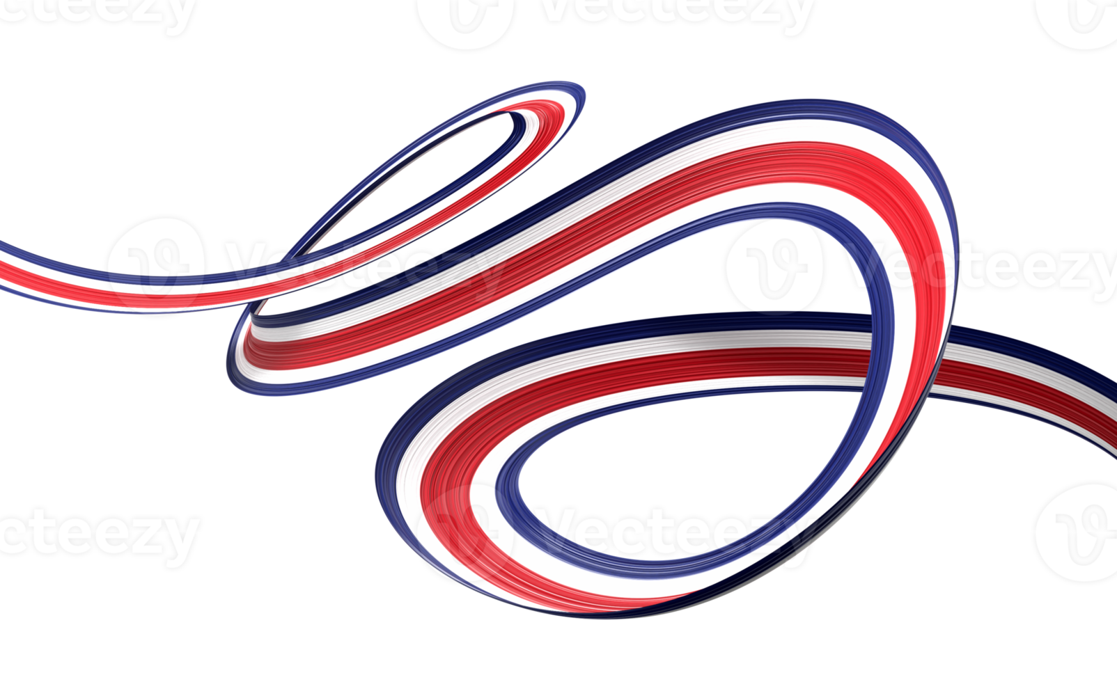 3d Flag Of Costa Rica 3d Shiny Waving Ribbon Flag 3d Illustration png