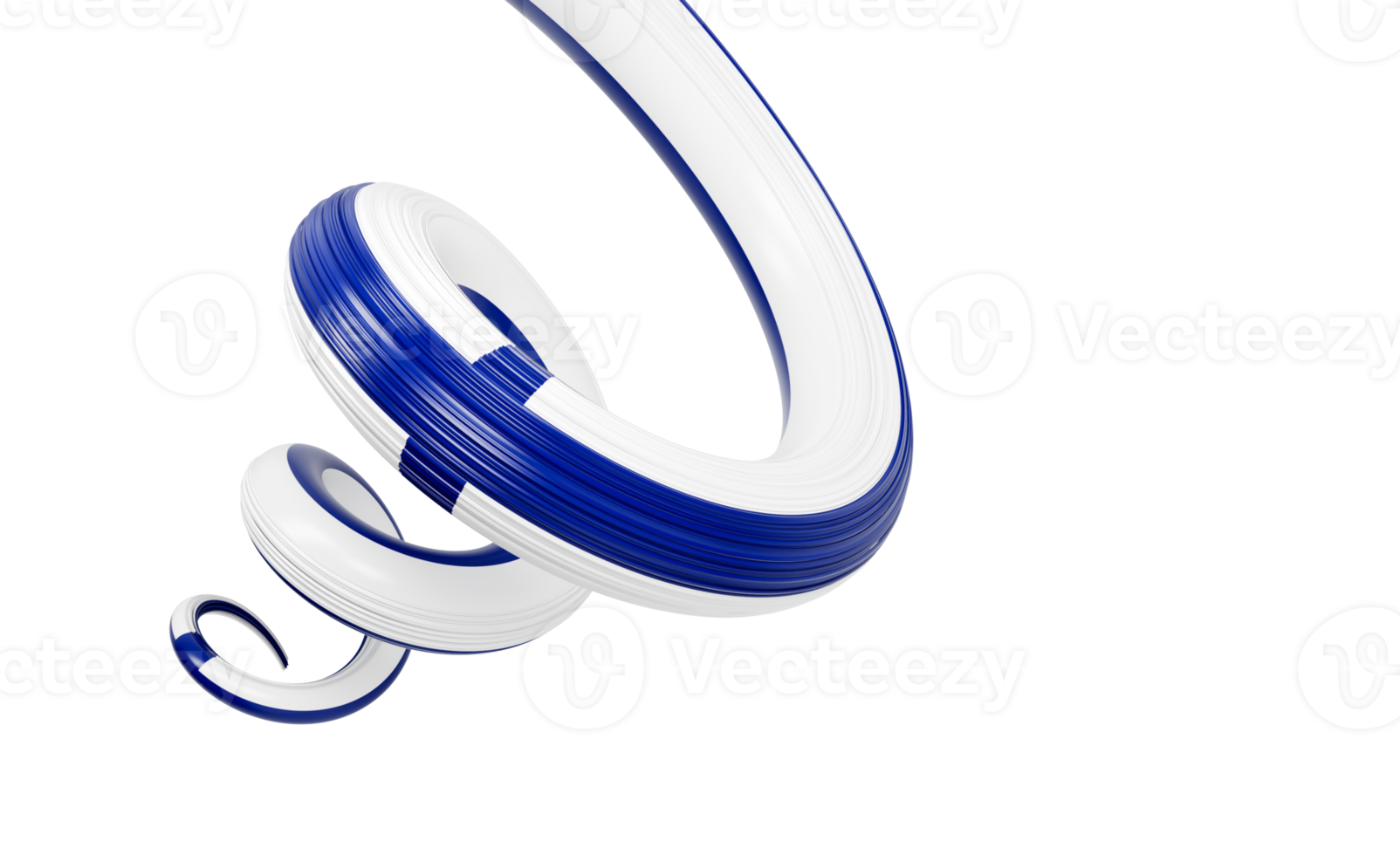 3d Flag of Finland 3d Spiral Glossy Ribbon Flag Of Finland 3d Illustration png