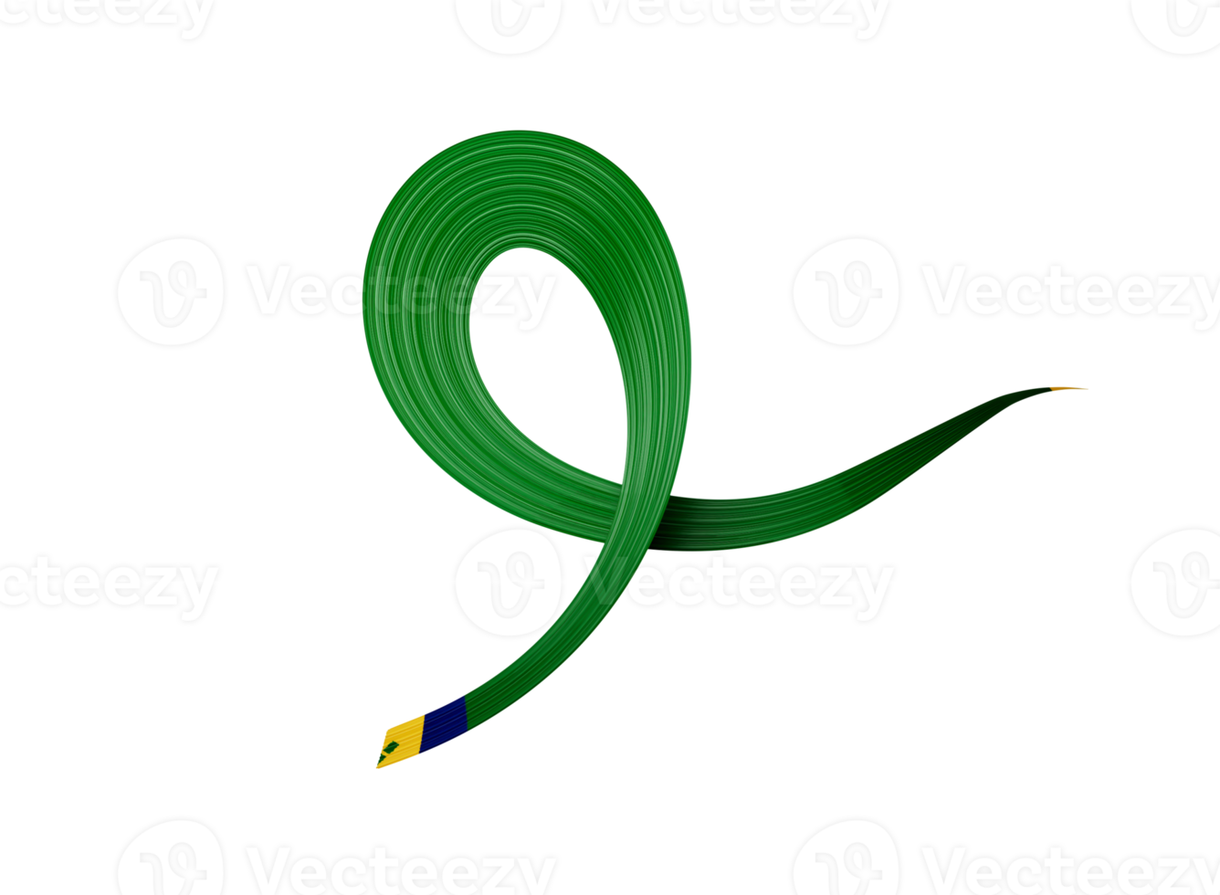 3d Flag Of Saint Vincent and the Grenadines 3d Shiny Waving Flag 3d Illustration png