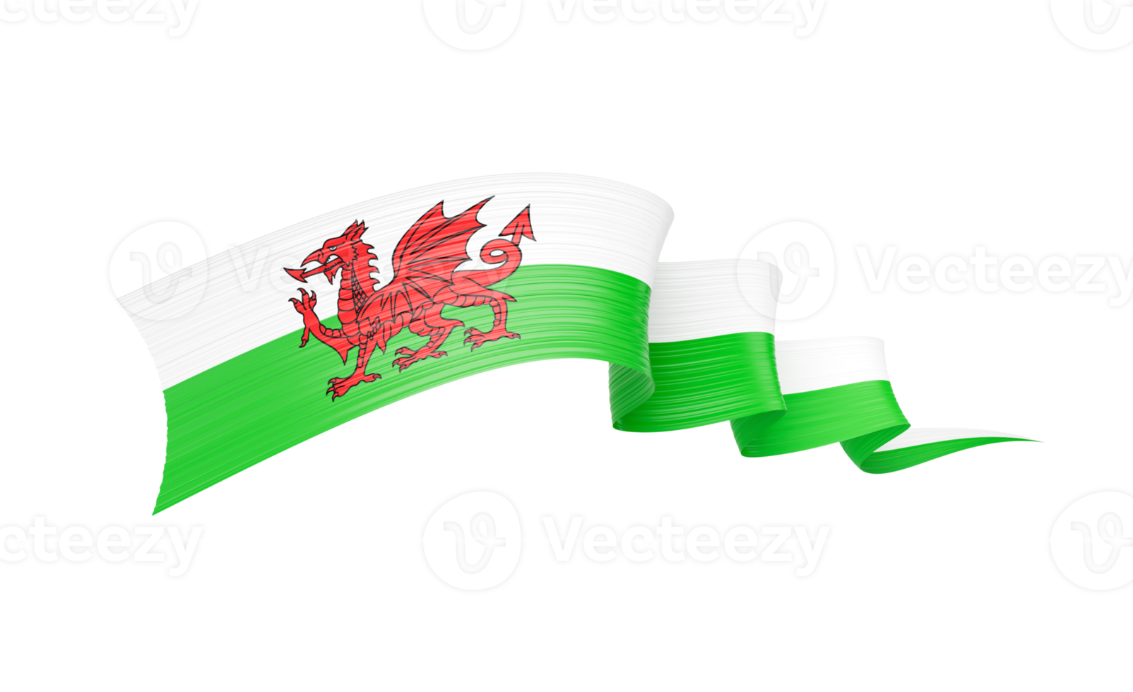 3d Flag Of Wales 3d Wavy Shiny Wales Ribbon Flag 3d Illustration png