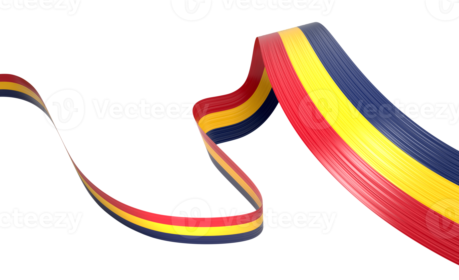 3d Flag Of Chad 3d Shiny Waving Chad Ribbon Flag 3d Illustration png