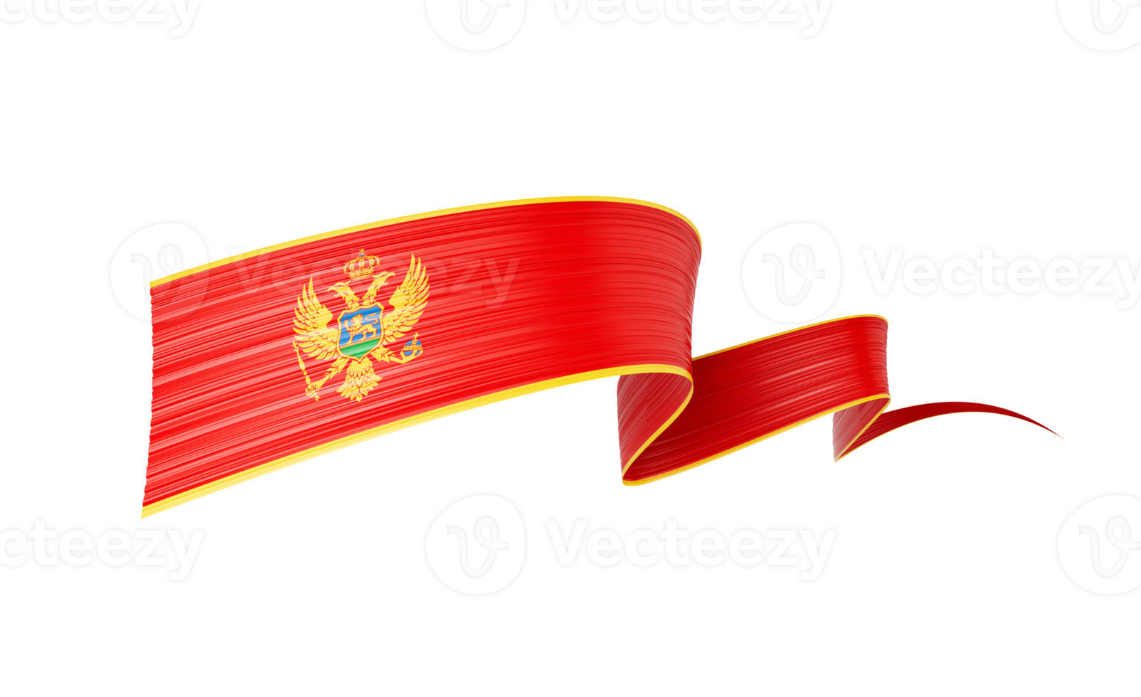 3d Flag Of Montenegro 3d Shiny Waving Twisted Ribbon Flag 3d Illustration png