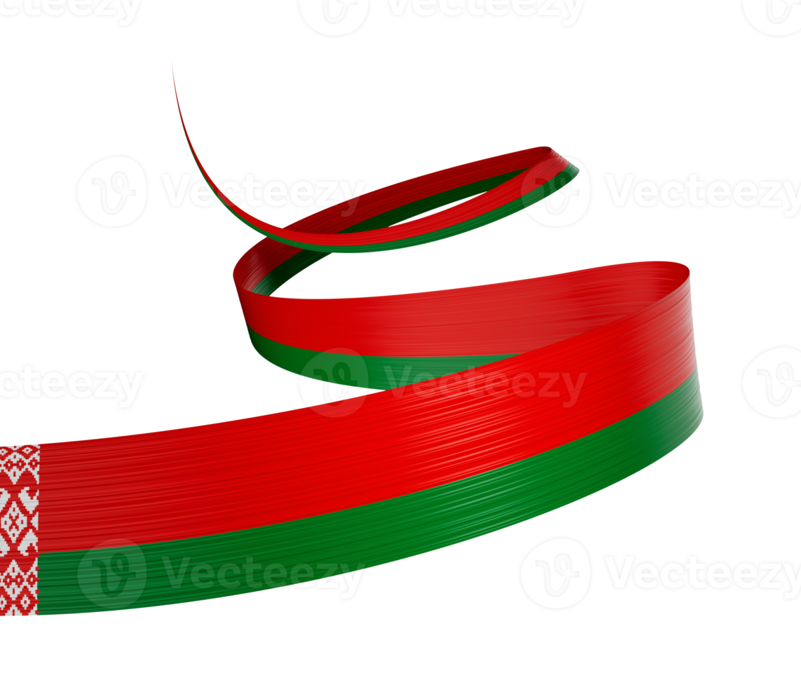 3d Flag Of Belarus Shiny Wavy Awareness Ribbon flag 3d Illustration png