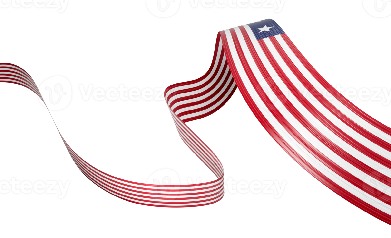 3d Flag Of Liberia 3d Shiny Waving Liberia Ribbon Flag 3d Illustration png