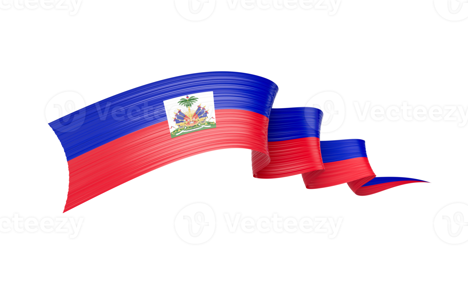 3d Flag Of Haiti 3d Shiny Waving Haiti Ribbon Flag 3d Illustration png