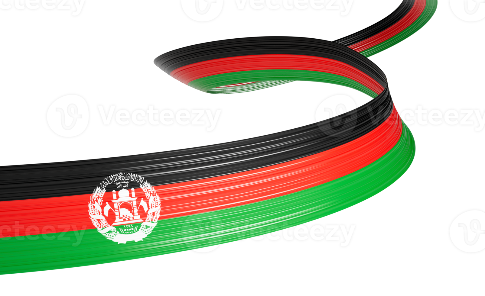 3d Flag Of Afghanistan 3d Wavy Shiny Afghanistan Ribbon 3d Illustration png