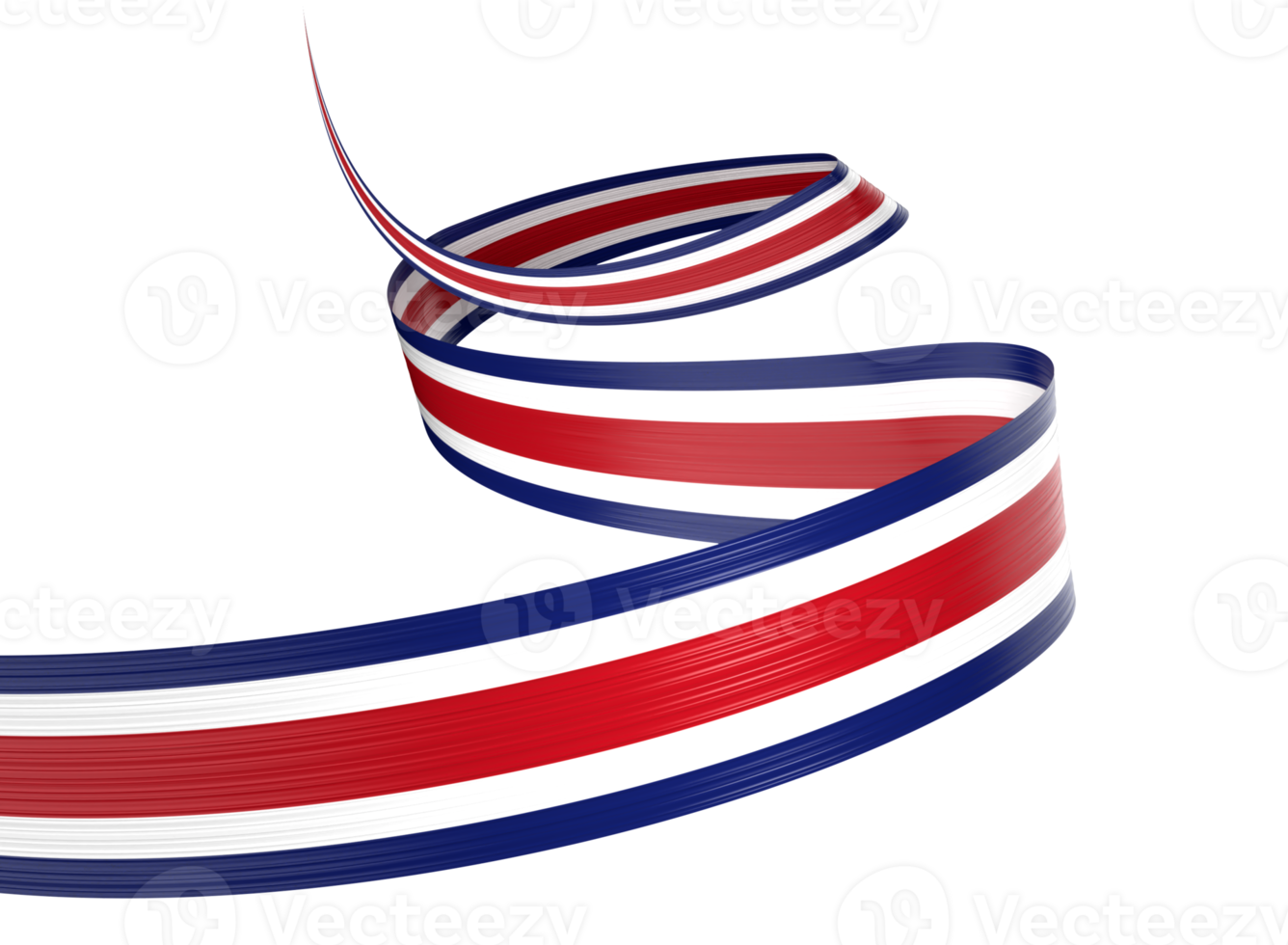 3d Flag Of Costa Rica 3d Shiny Waving Ribbon Flag 3d Illustration png