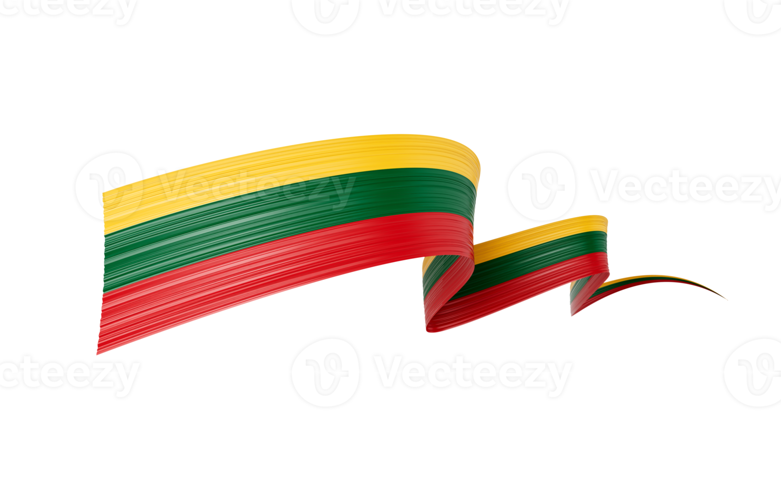 3d Flag Of Lithuania 3d Shiny Waving Lithuania Ribbon Flag 3d Illustration png