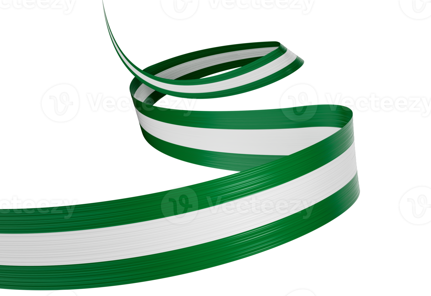 3d Flag Of Nigeria 3d Shiny Waving Nigeria Ribbon Flag 3d Illustration png