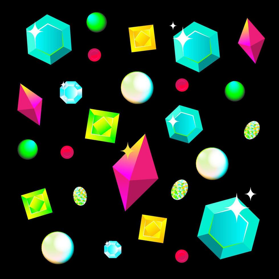 gems sequins sparkles vector