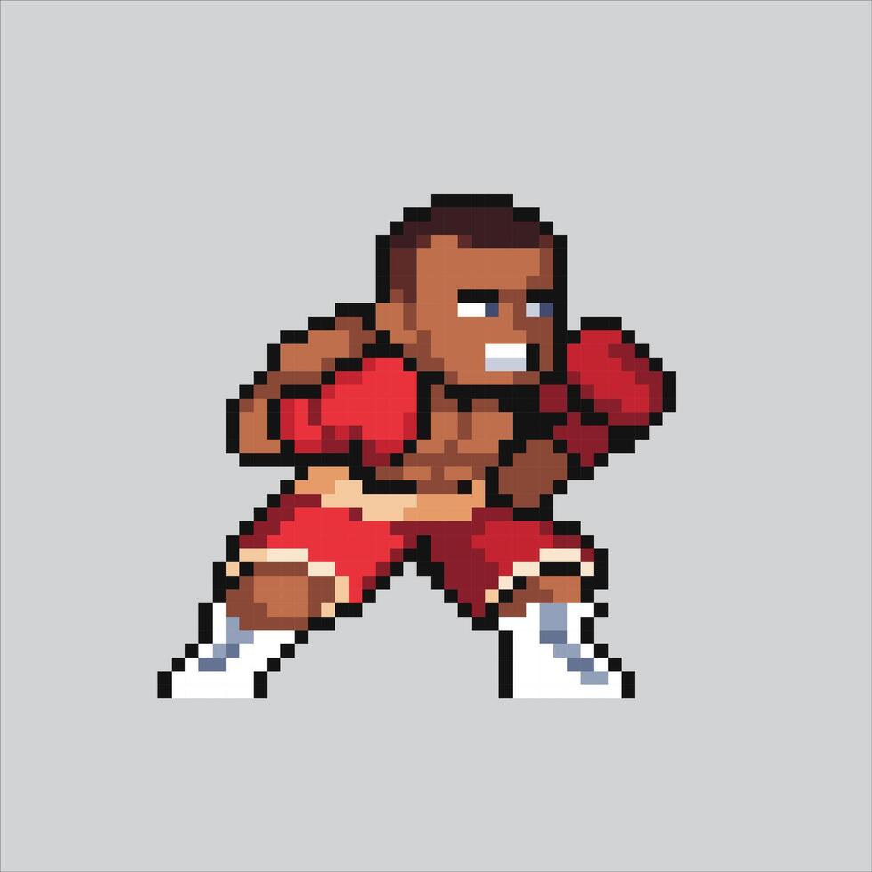 Pixel art illustration Boxing Pose. Pixelated Boxing Pose. Boxing Pose icon pixelated for the pixel art game and icon for website and game. old school retro. vector