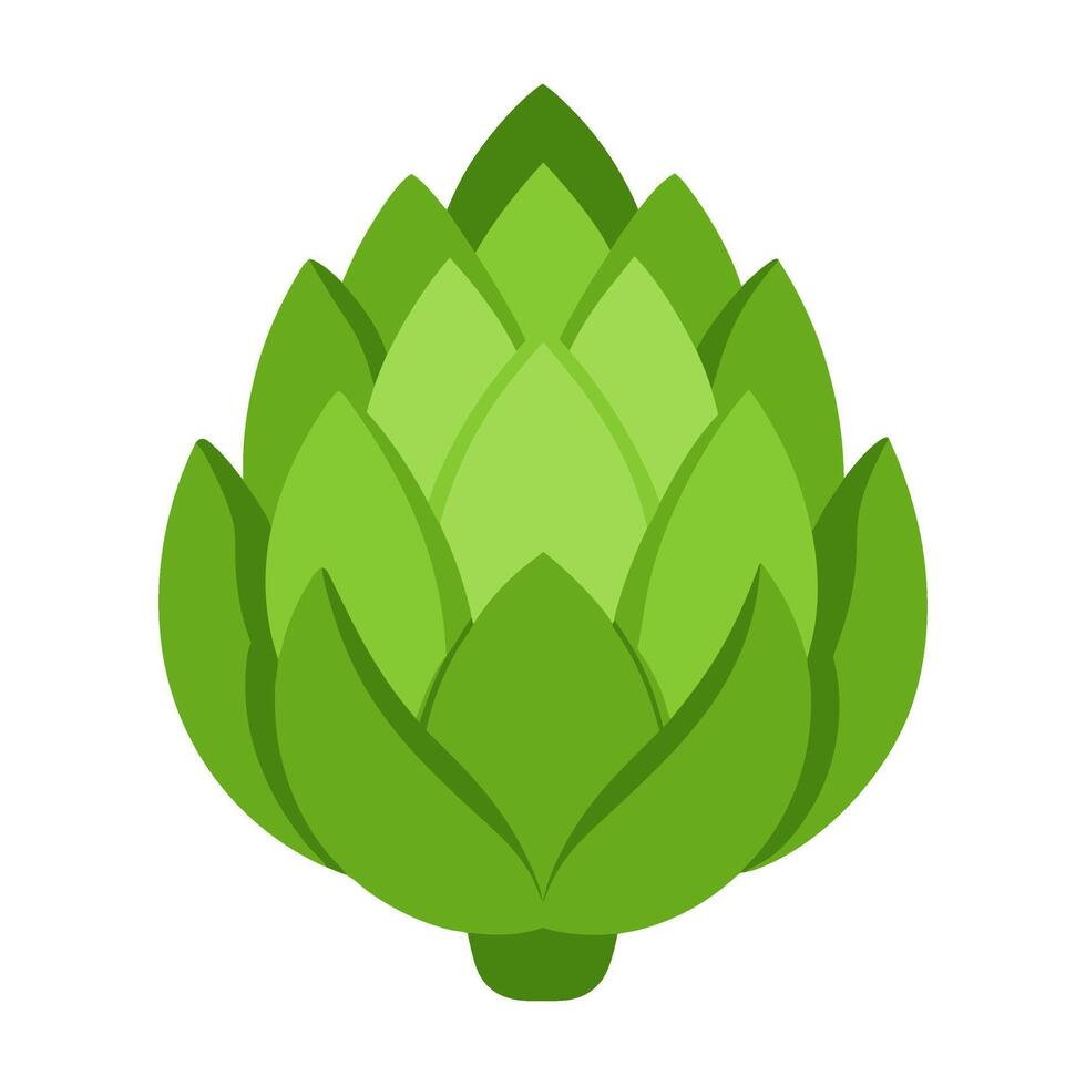 artichoke vegetable for cooking meals. A bright element isolated on white for design vector