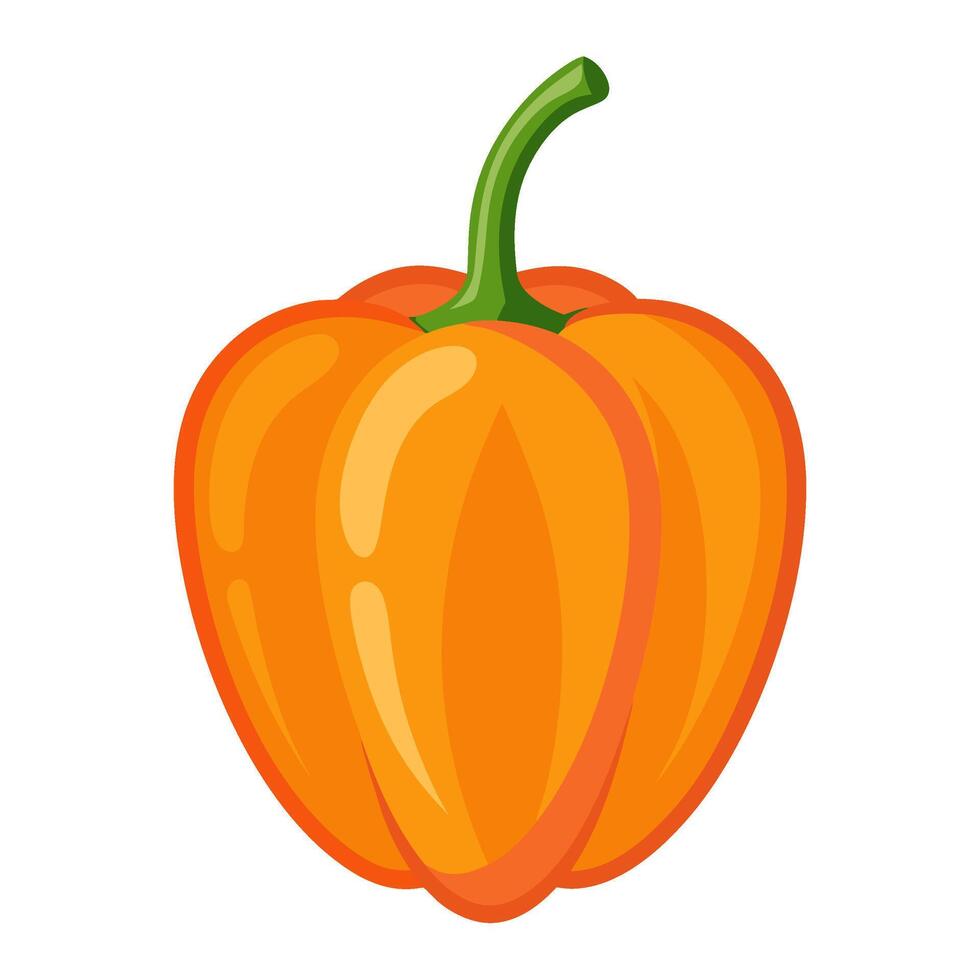 hot pepper, habanero pepper vegetable for cooking meals. A bright element isolated on white for design illustration vector