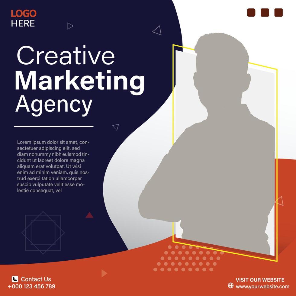 digital marketing and social media corporation template vector