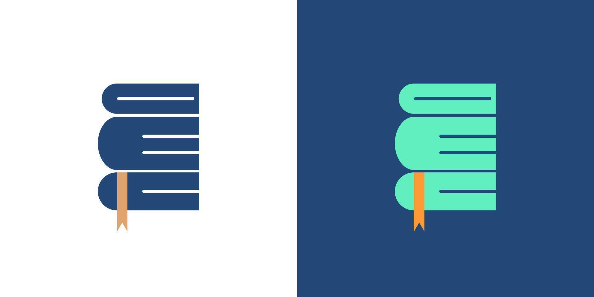 Stack of books icon logo , line design isolated education graphic vector