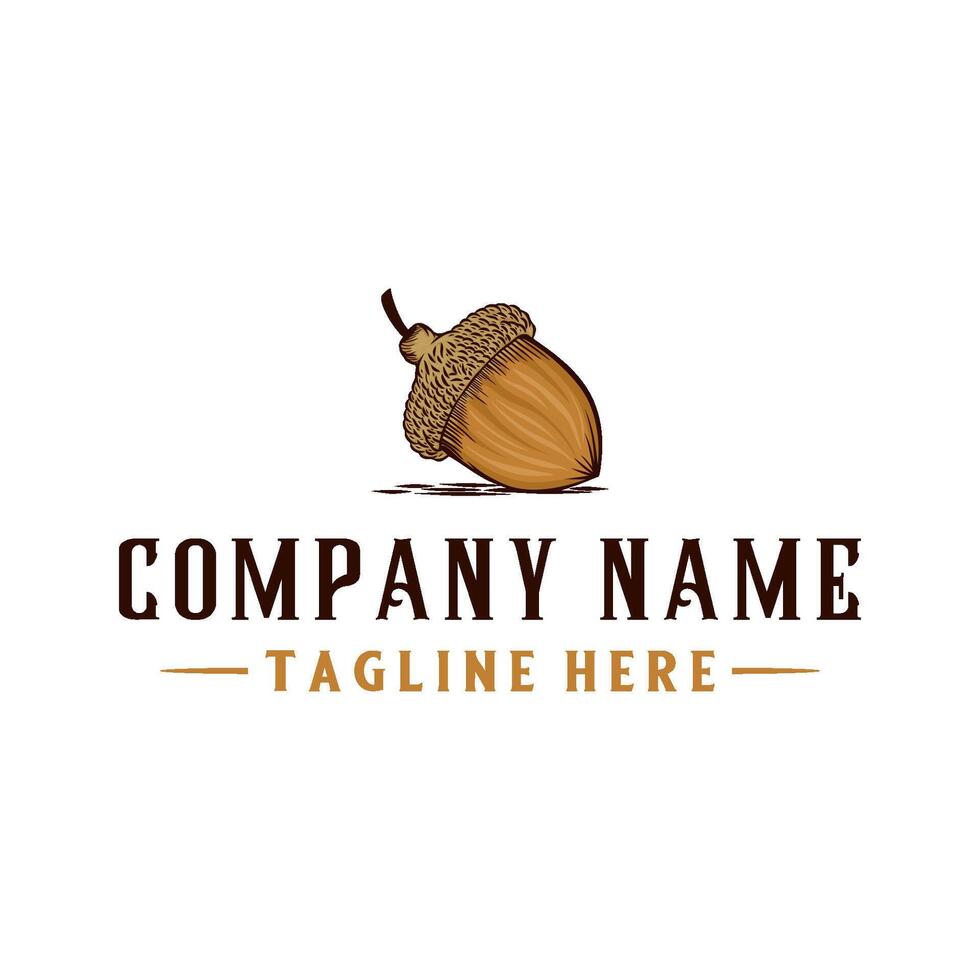 acorn logo. simple illustration design vector