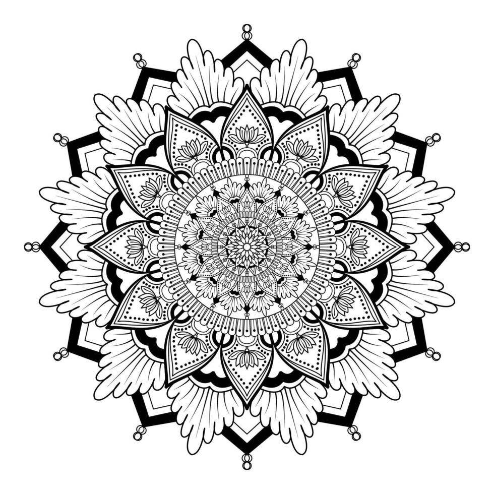 Create a Mandala Design Coloring Book vector