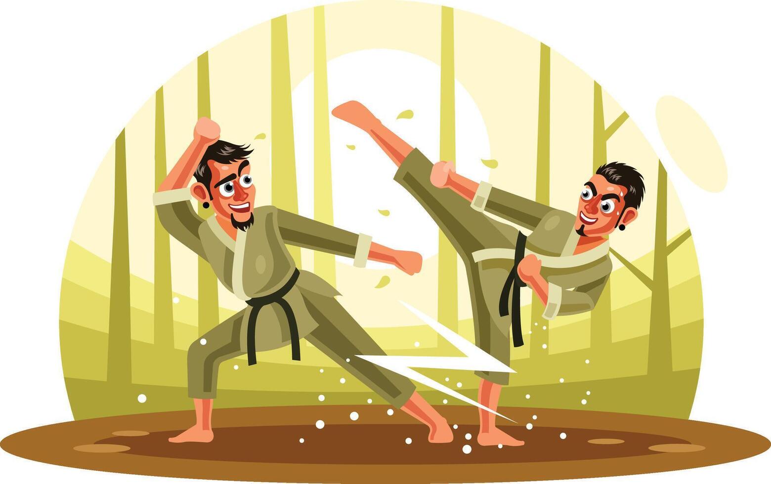 Karate Fighter Illustration vector