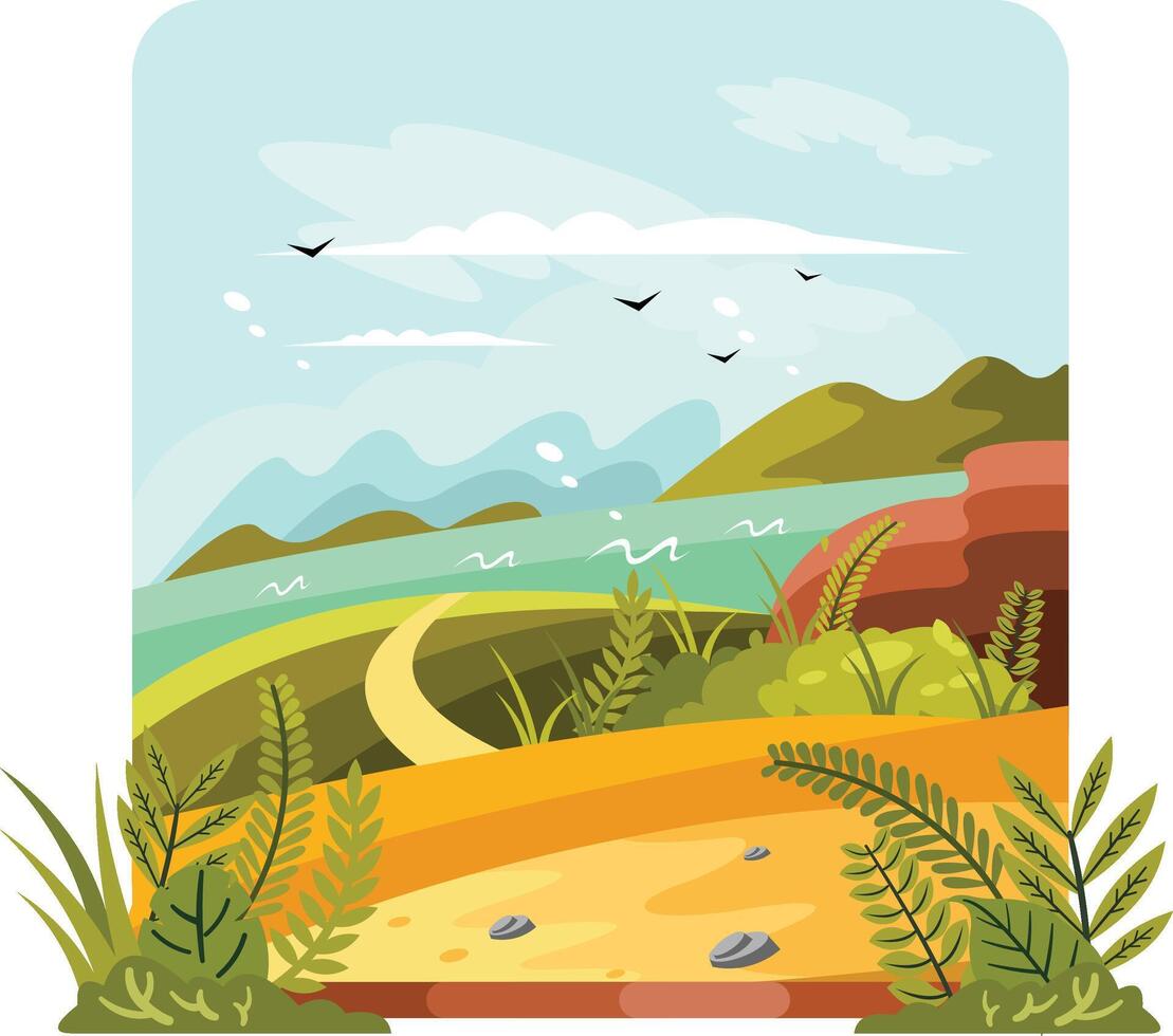 Nature Scenery Illustration vector