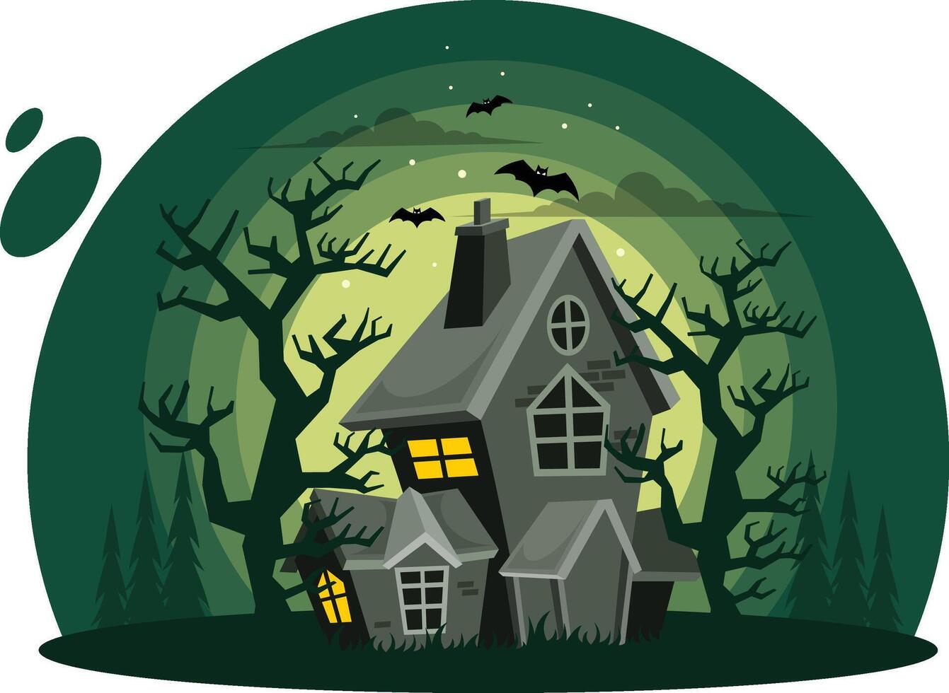 Haunted House Halloween vector