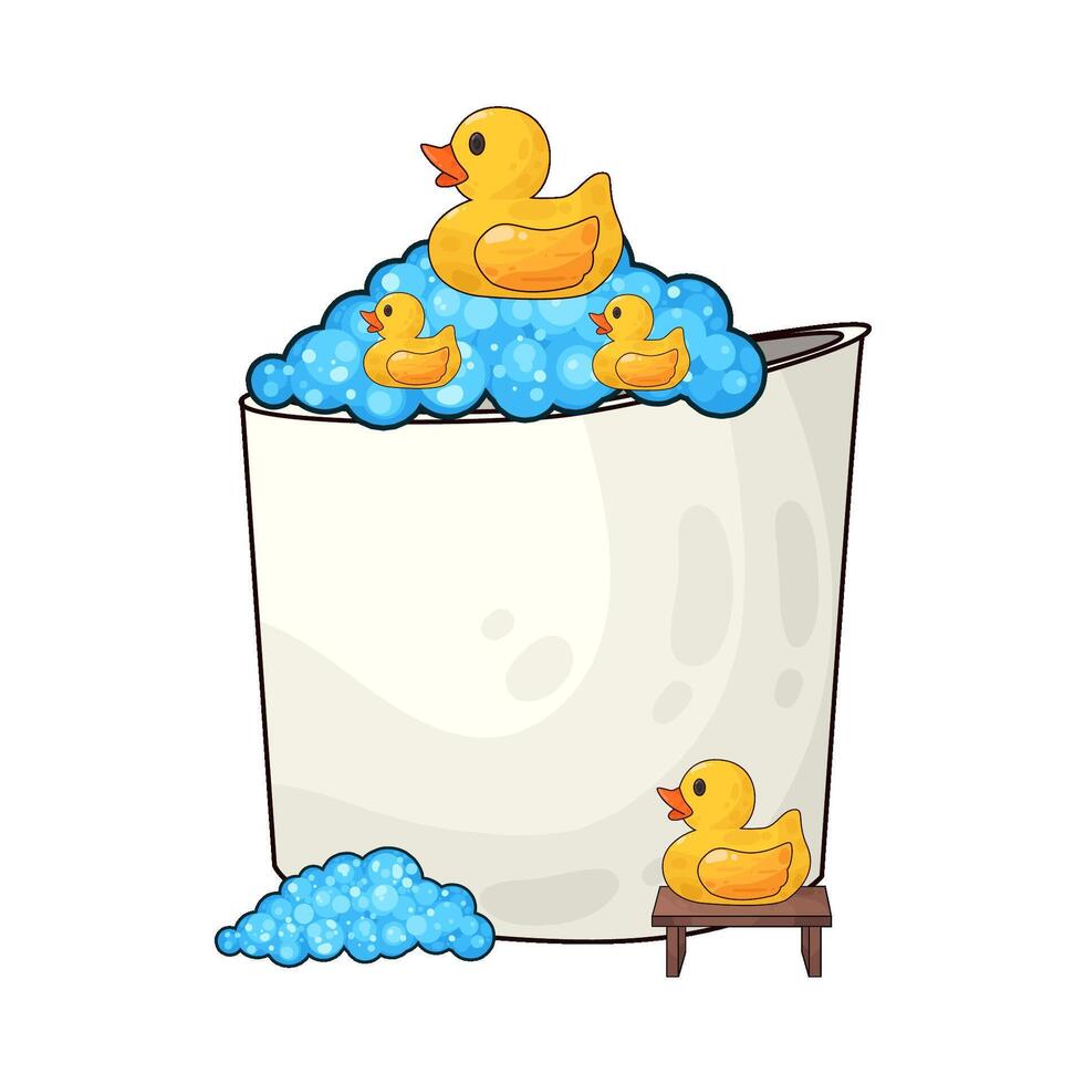 Illustration of bathtub vector