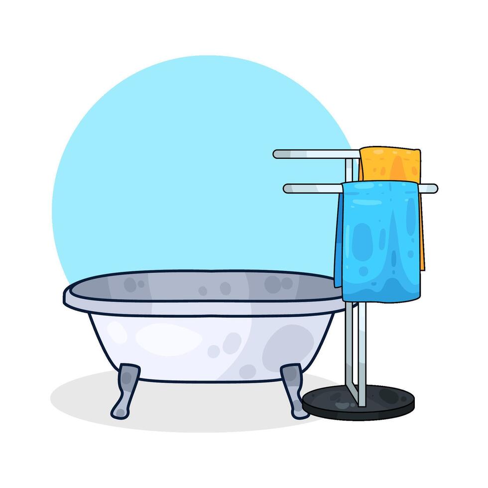 Illustration of bathtub vector