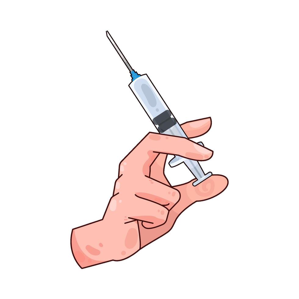 Illustration of syringe vector