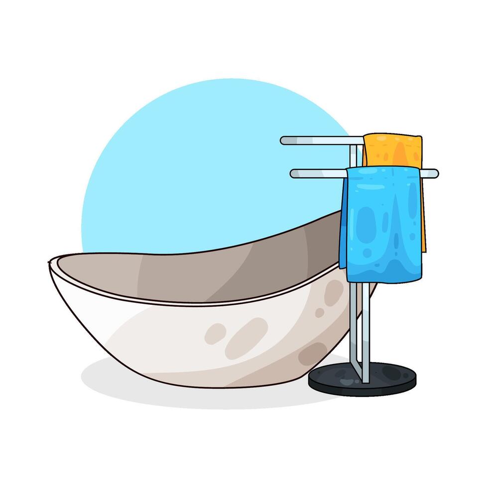 Illustration of bathtub vector
