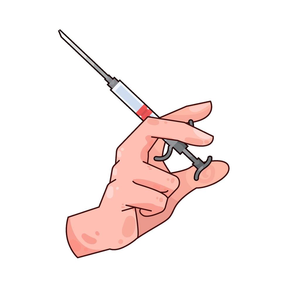 Illustration of syringe vector