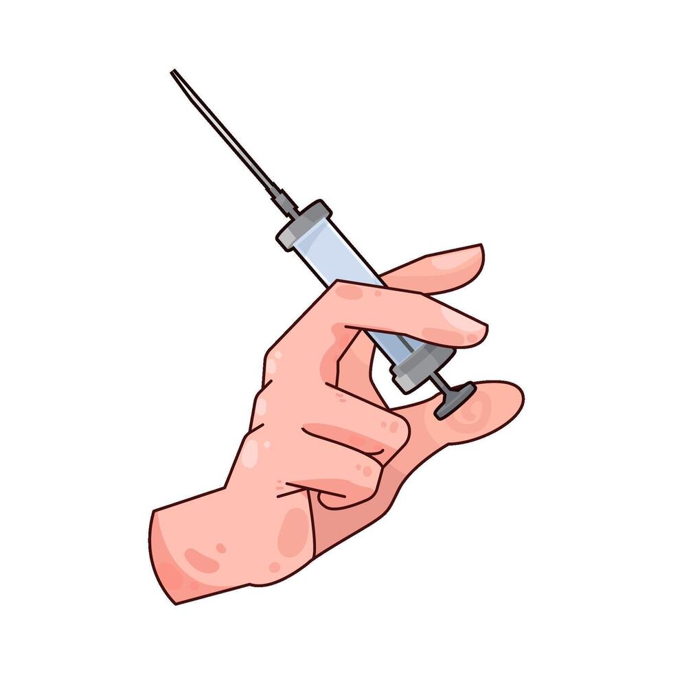 Illustration of syringe vector