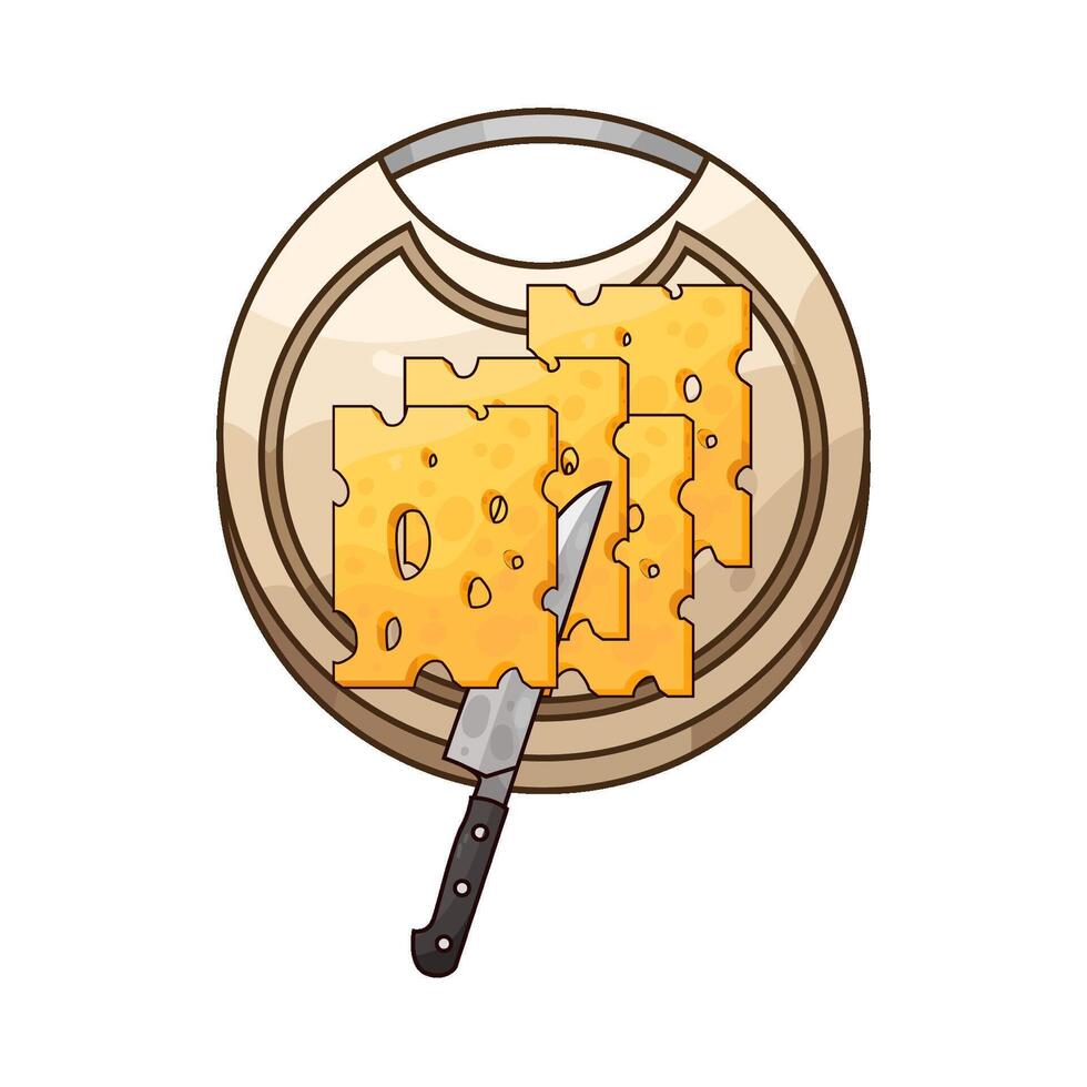 Illustration of cheese slice vector